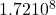 1.72×10^{−8}