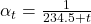 \alpha_t = \frac{1}{234.5+t}